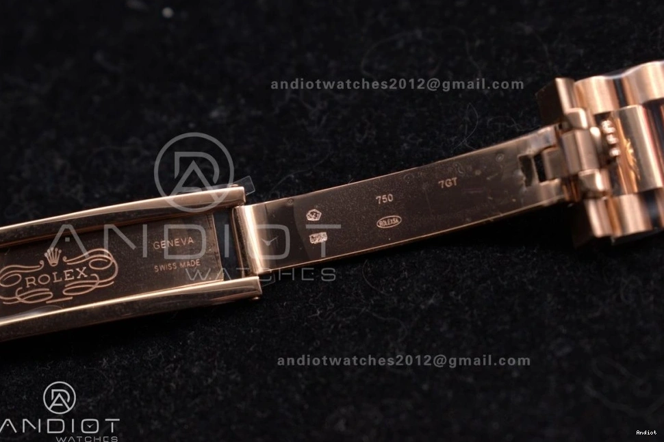 President Roman Weight Dial Bracelet RG Brown DayDate on Gain A2836 GSF 40 0414